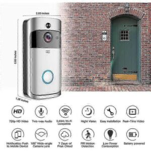 Wireless Video Doorbell Camera with Indoor Chime, Security