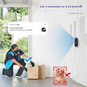 Smart Wireless Video Doorbell, HD Night Vision, Intercom Security