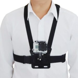 Mobile Phone Chest Mount Harness Strap Holder with Rotating Phone Clip