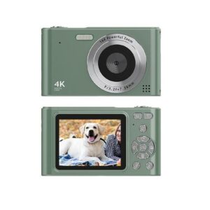 4K HD Digital Camera for Photography and Video Vlogging Camera Camera with 32G Memory Card 16X Digital Zoom -Green