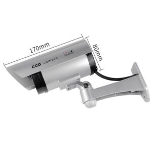 2pcs Dummy Security Camera with Flashing LED Outdoor Fake CCTV Surveillance Decoy
